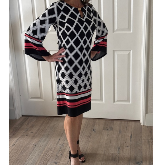 Retro 60s Enfocus Studio Shift Dress - Size S - Picture 1 of 9